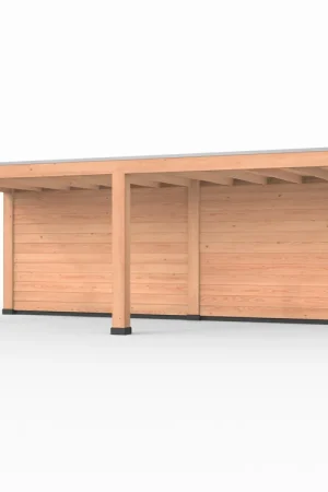 Populair Douglas overkapping, 750 x 300, met achterwand, Westwood Modern